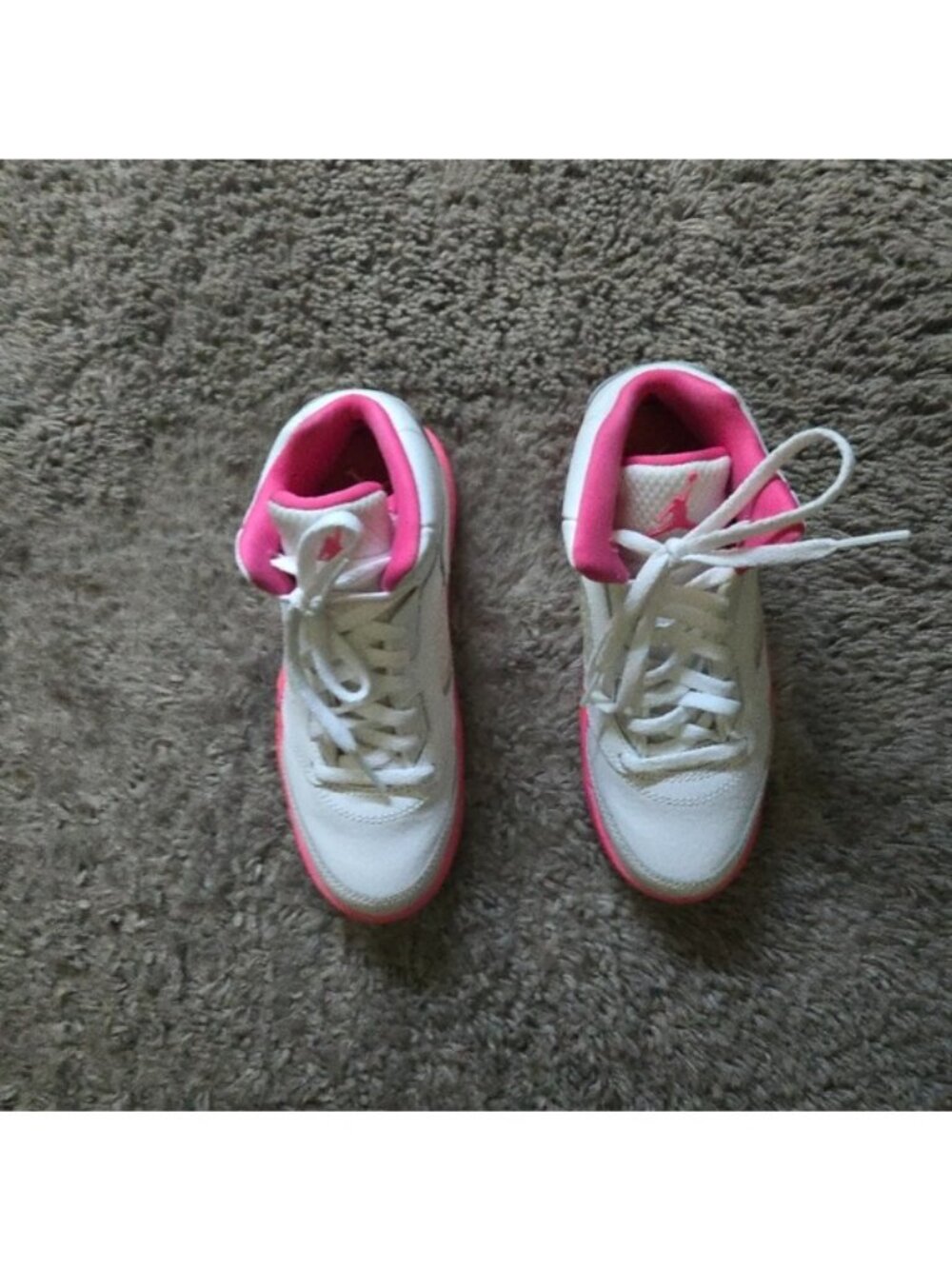Jordan 5 Retro WNBA Pinksicle Girls 13C White and Pink Sneakers 0826 - Picture 2 of 10